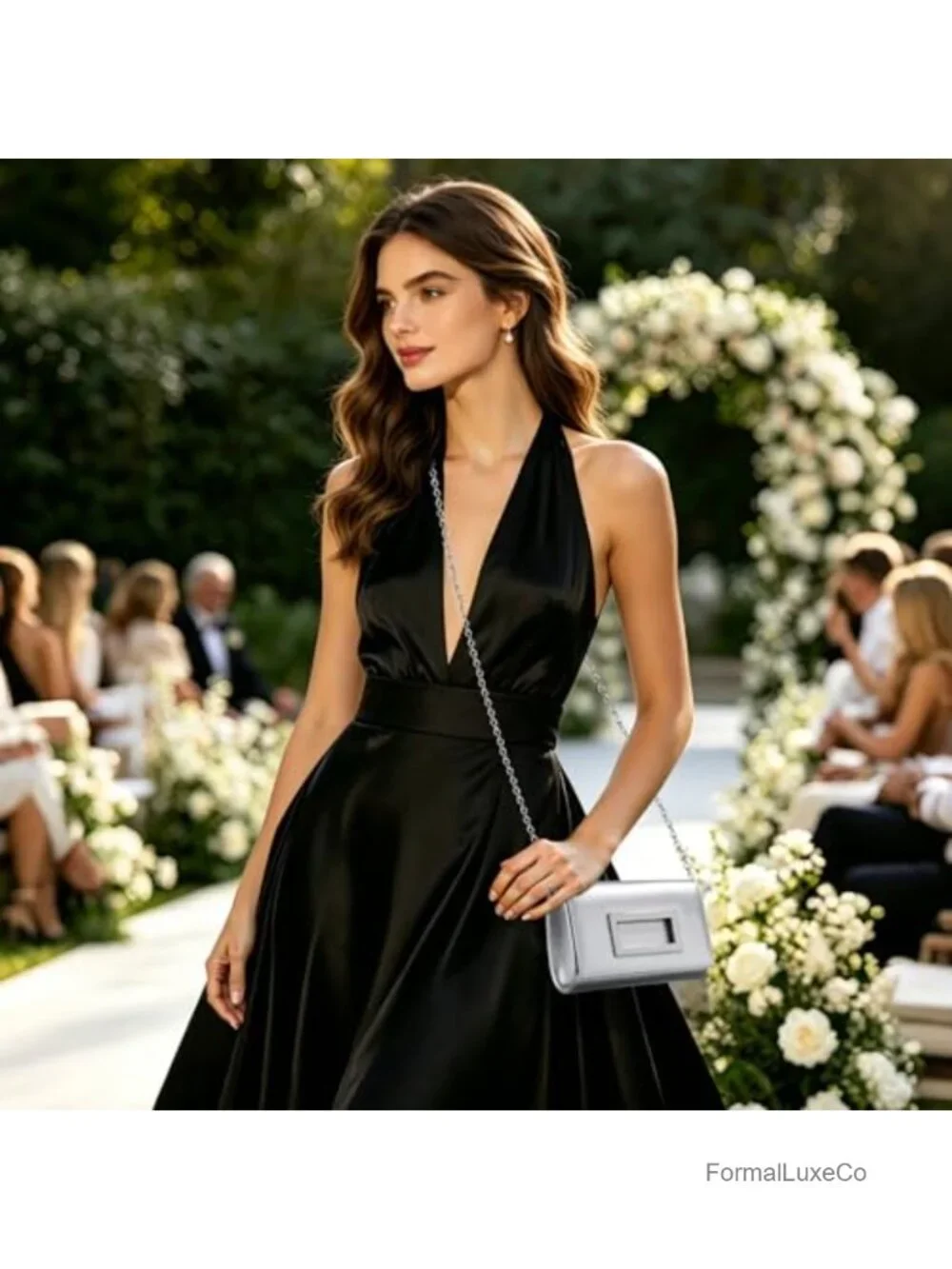 Glossy Patent Leather Envelope Clutch Purse for Wedding Party